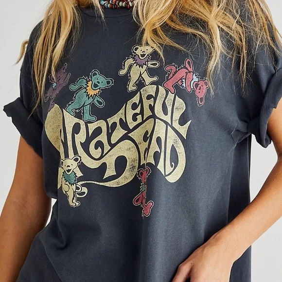 Free People Grateful Dead Bears Tee Shirt Dress - Picture 5 of 10